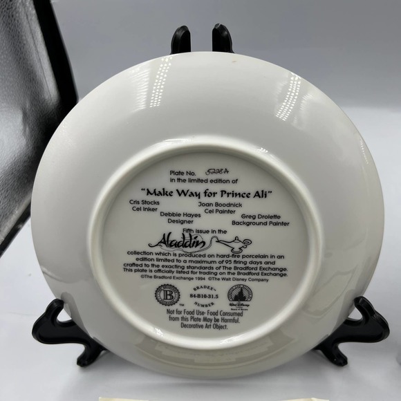 Bradford Exchange Disney Aladdin Collector Plates 5 6 7 8 Jasmine Genie Vintage - Picture 7 of 9